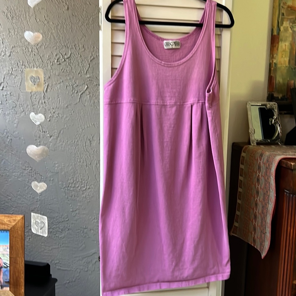 Light pink maternity dress.